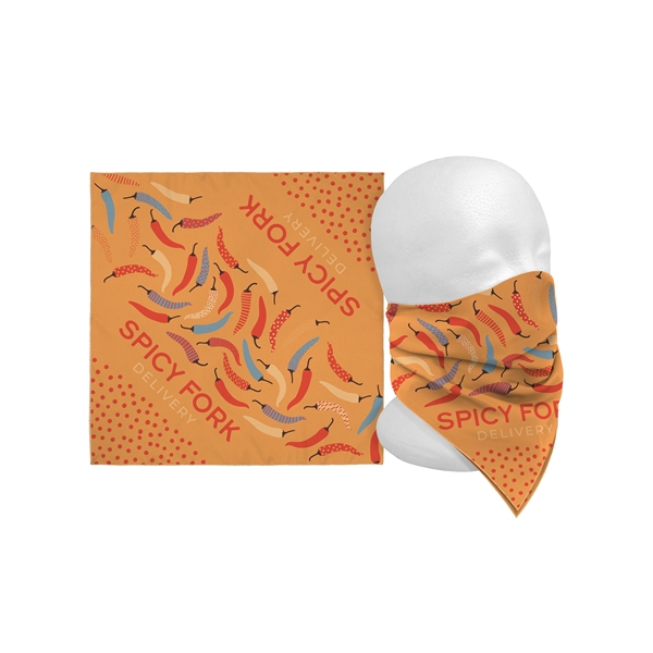 Full color dye sublimated bandana, 22" x 22", polyester... from ASI 45657 Pop! Promos
