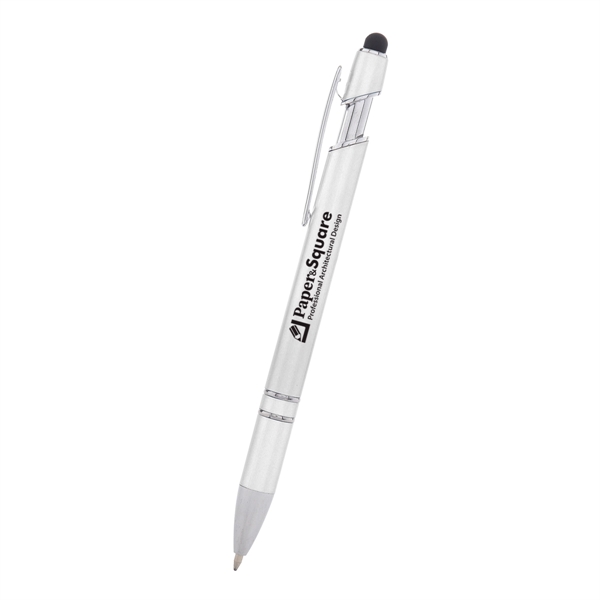 Plunger-action ballpoint pen with a stylus on top... from ASI 61125 Hit Promotional Products / Hit®