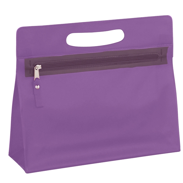 9 3/4" x 8" Vanity bag with translucent design, zip closure... from ASI 61125 Hit Promotional Products / Hit®