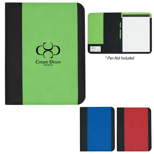 Non woven large padfolio with 8 1/2" x 11" writing pad... from ASI 61125 Hit Promotional Products / Hit®