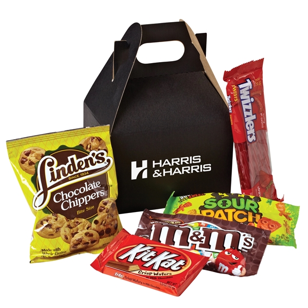 Crowd Pleaser Gable Box - Candy Mix contains candy and cookies.... from ASI 71685 Midnite Snax®