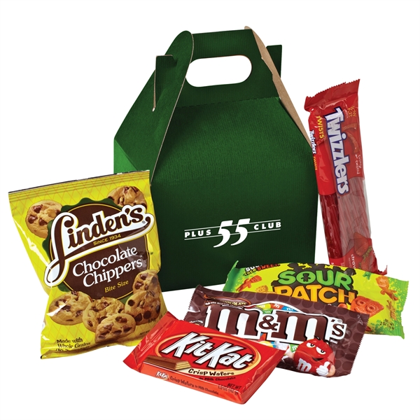 Crowd Pleaser Gable Box - Candy Mix contains candy and cookies.... from ASI 71685 Midnite Snax®