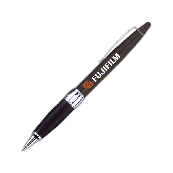 Ballpoint pen with a brightly colored metallic barrel with a comfy... from ASI 40544 Binaco / Binaline