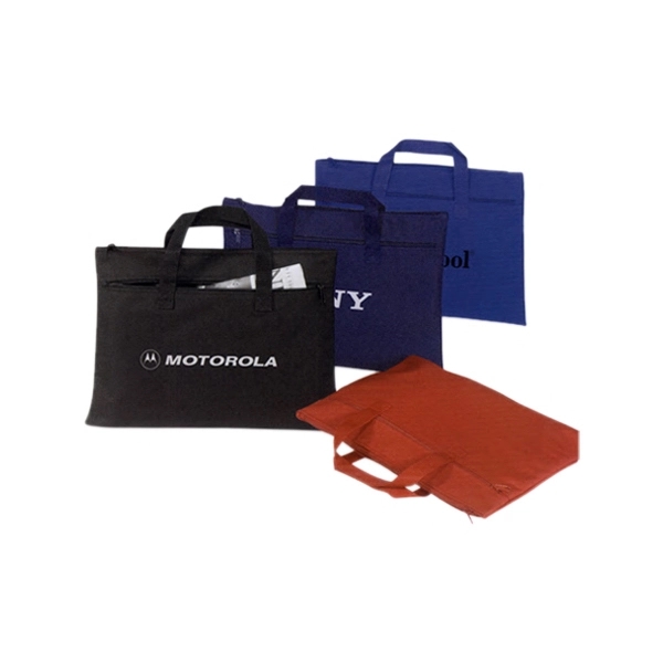 Polyester portfolio with front zipper pocket and fits legal size documents.... from ASI 40544 Binaco / Binaline