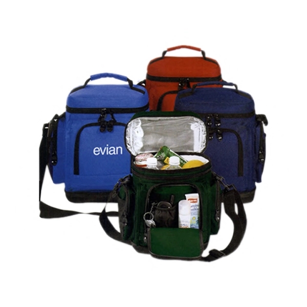 Multi compartment cooler with a zippered main compartment.... from ASI 40544 Binaco / Binaline