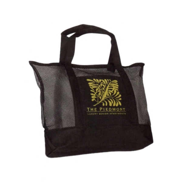 Nylon mesh tote with zippered main compartment and front slip pocket.... from ASI 40544 Binaco / Binaline