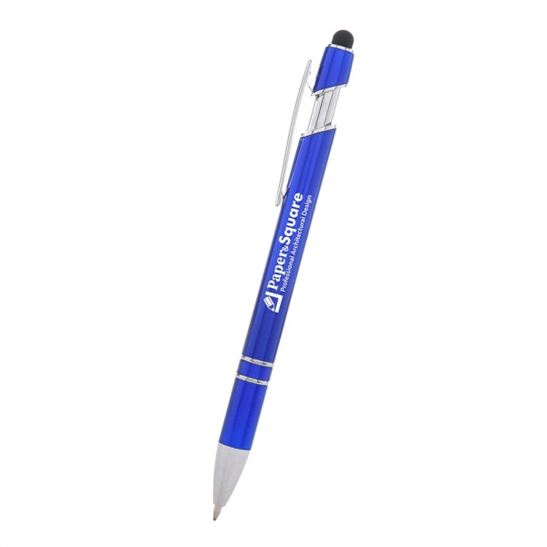 Plunger-action ballpoint pen with a stylus on top... from ASI 61125 Hit Promotional Products / Hit®