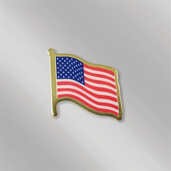 3/4" x 5/8" American Flag Pin made in the USA... from ASI 55610 Gempire/Floral Promotions