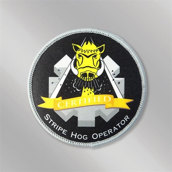 Custom Sublimated patches allow for gradient printing. Your choice of backing... from ASI 55610 Gempire/Floral Promotions