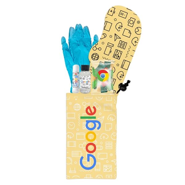 Welcome back kit features a face mask, sanitizer bottle, disposable nitrile... from ASI 44900 NC Custom (CI/Lanco) / Lanco