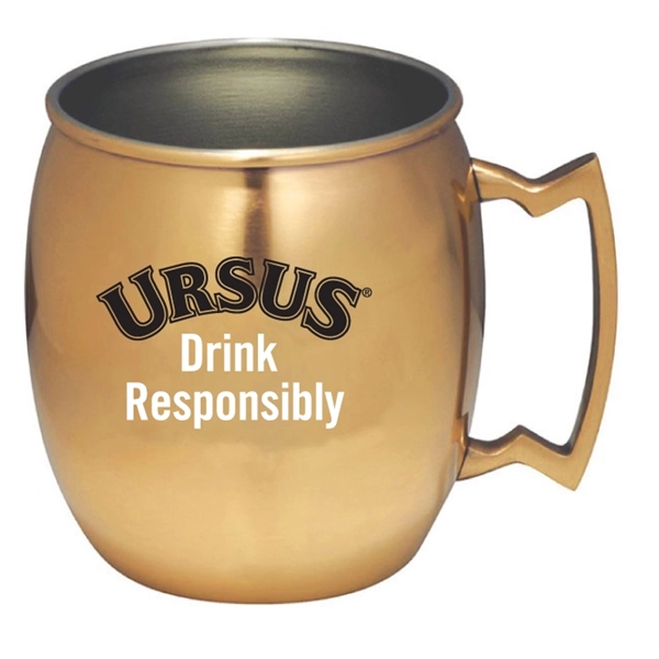 14 Oz. Copper coated Moscow mule mug, special design handle, single... from ASI 36988 Artek USA Inc
