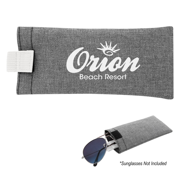 Heathered eyeglass pouch made of 600 denier polyester with a loop... from ASI 61125 Hit Promotional Products / Hit®