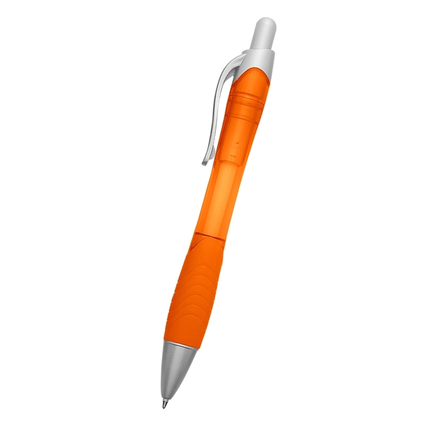 Ballpoint pen with contoured rubberized grip.... from ASI 61125 Hit Promotional Products / Hit®