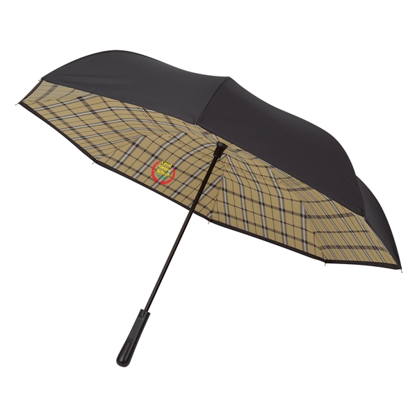 48" arc Soho inversion umbrella with a metal shaft, pongee material,... from ASI 61125 Hit Promotional Products / Hit®