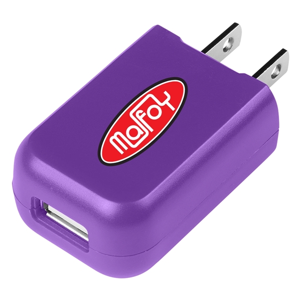 Rectangular UL Listed USB A/C Adapter charges fast and efficiently at... from ASI 61125 Hit Promotional Products / Hit®