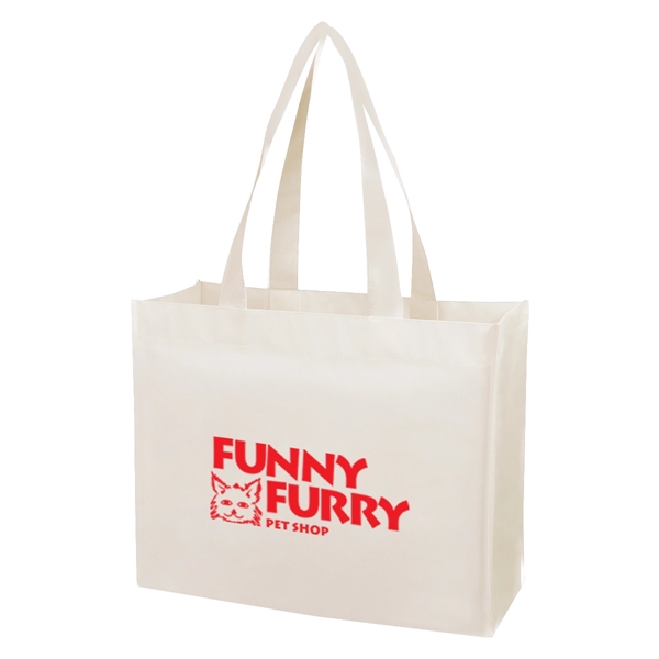 Matte Laminated Non-Woven Shopper Tote.  Made Of 80 Gram Laminated... from ASI 61125 Hit Promotional Products / Hit®