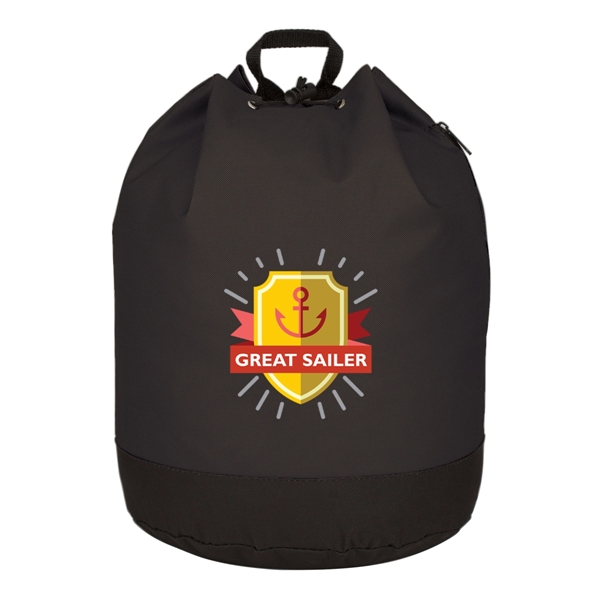 Drawstring tote / backpack with PVC lining and adjustable padded straps.... from ASI 61125 Hit Promotional Products / Hit®