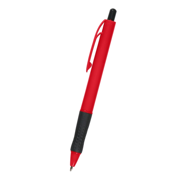 Plunger action pen rubber grip pen.... from ASI 61125 Hit Promotional Products / Hit®
