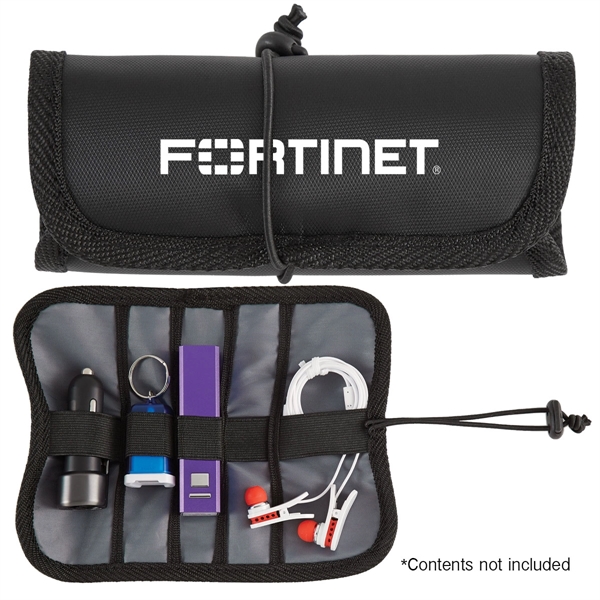 Roll-up electronic organizer made with a combo of 600 D and... from ASI 61125 Hit Promotional Products / Hit®