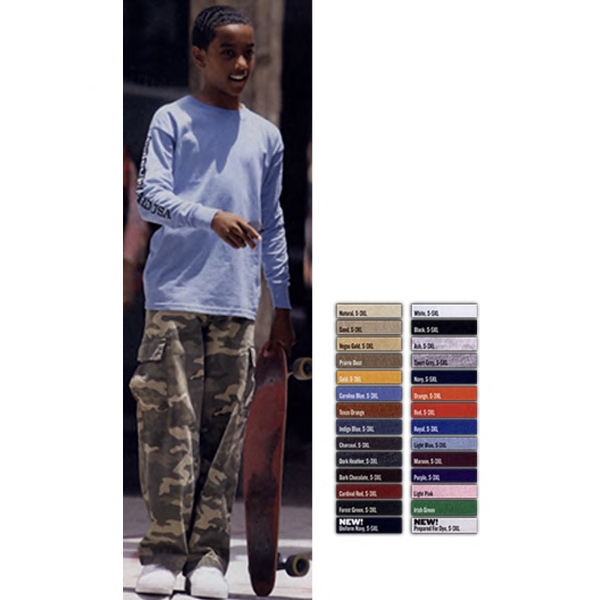 Gildan (R) Ultra Cotton (R) - Youth size polyester cotton long... from ASI 42090 ZZ OLD/Drop - Broder Bros., Co