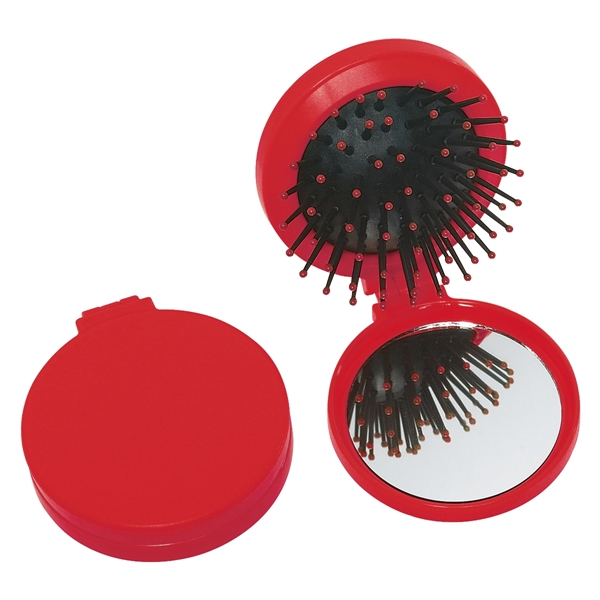 Two in one kit, features a brush and shatter resistant mirror.... from ASI 61125 Hit Promotional Products / Hit®