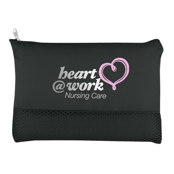 Mesh vanity bag with main zippered compartment.... from ASI 61125 Hit Promotional Products / Hit®