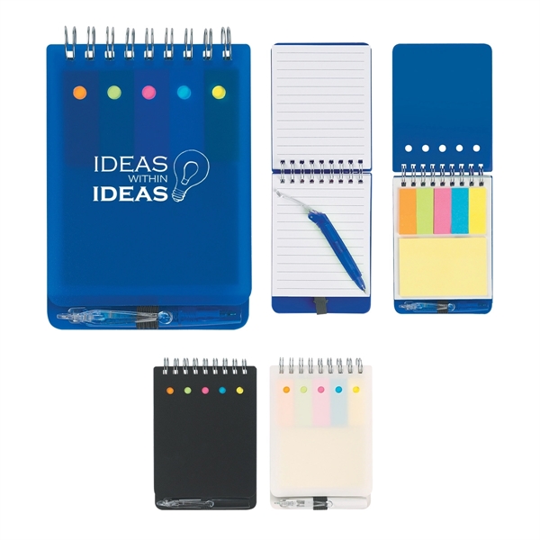 Spiral jotter with sticky notes, flags & pen.... from ASI 61125 Hit Promotional Products / Hit®