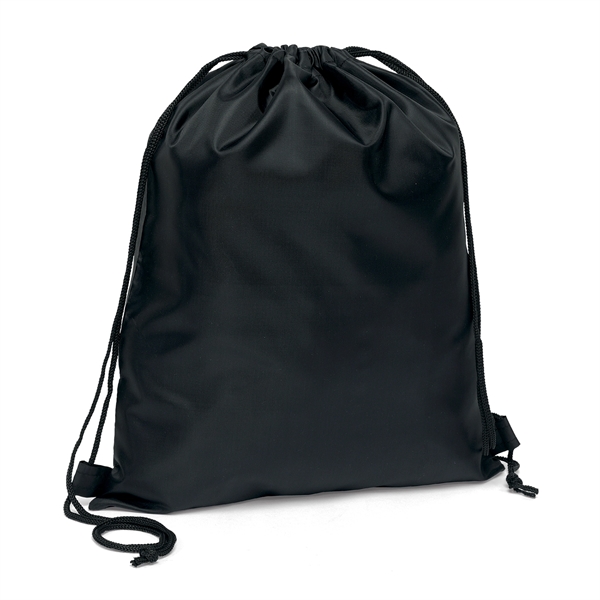 190-T polyester backpack with diamond-weave macrame shoulder straps and cinch-top closure.... from ASI 37940 Bag Makers Inc