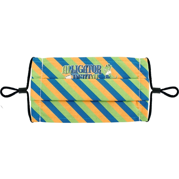 Single Pleat Full Color Fabric Face Mask... from ASI 30208 A P Specialties / AP Specialties