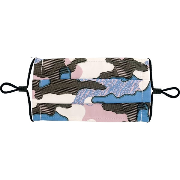 Single Pleat Full Color Fabric Face Mask... from ASI 30208 A P Specialties / AP Specialties