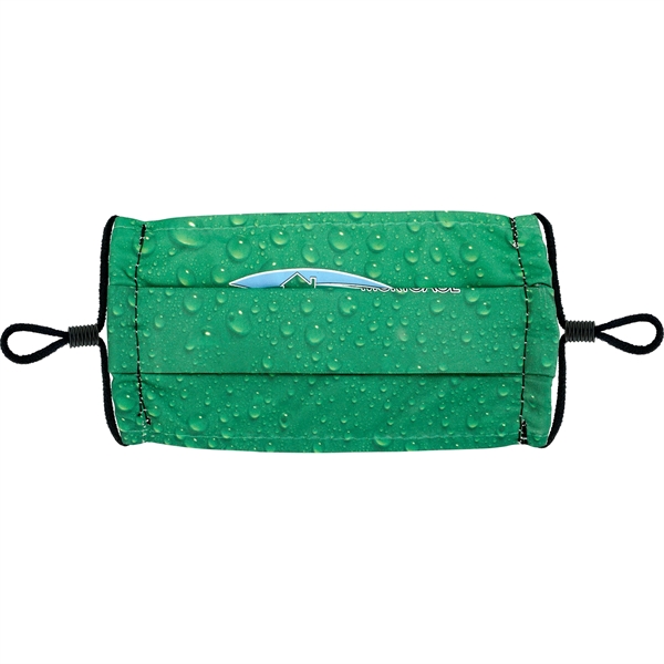 Single Pleat Full Color Fabric Face Mask... from ASI 30208 A P Specialties / AP Specialties