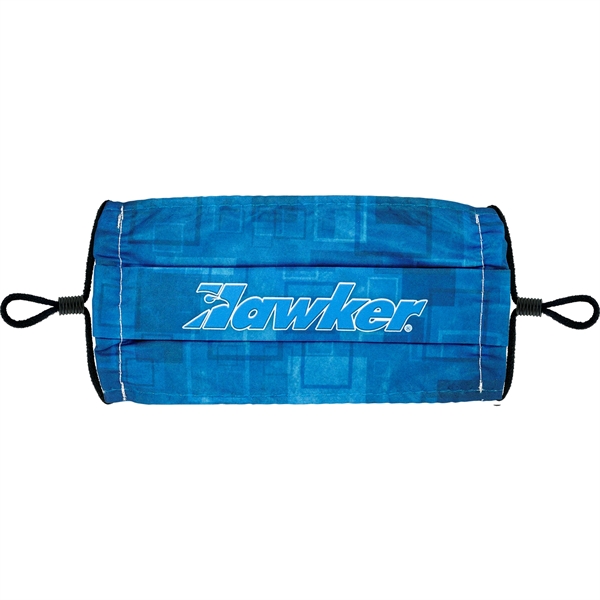 Single Pleat Full Color Fabric Face Mask... from ASI 30208 A P Specialties / AP Specialties