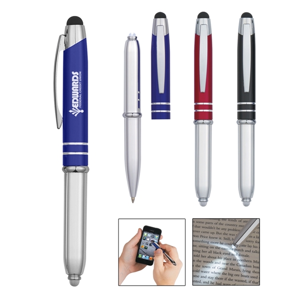 Ballpoint Stylus Pen with Light, push down on bulb to activate... from ASI 61125 Hit Promotional Products / Hit®