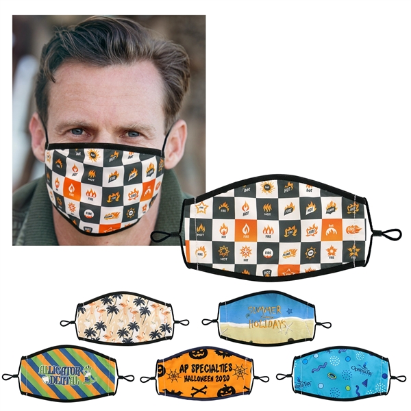 Lined Full Color Fabric Face Mask... from ASI 30208 A P Specialties / AP Specialties