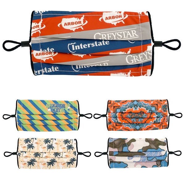 Full Color Pleated Face Mask... from ASI 30208 A P Specialties / AP Specialties