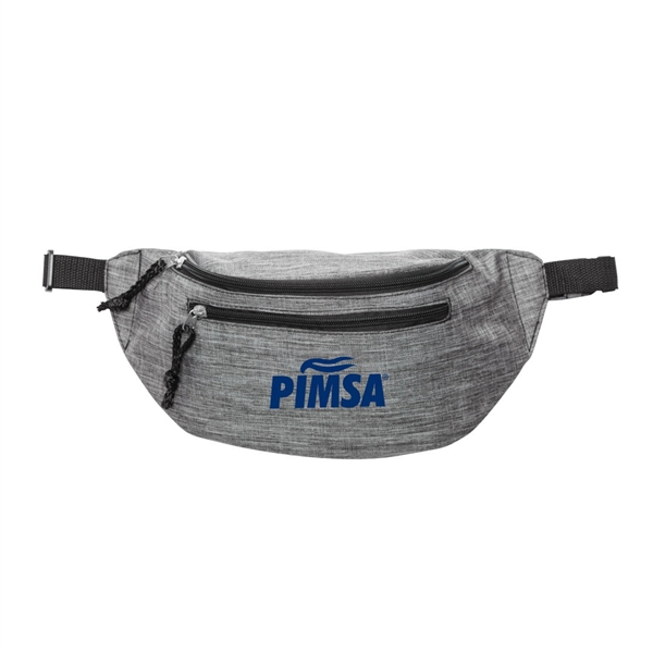 Heather polyester waist pack with 3 compartments for more storage capacity... from ASI 84592 St Regis Group