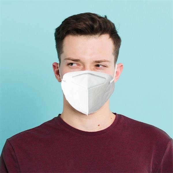 KN95 disposable face mask; sold blank.... from ASI 36558 Aprons, Etc.