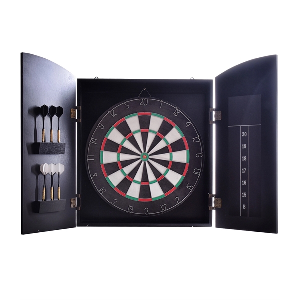 Custom  dart board with solid wood casing, metal hinges and... from ASI 76730 Peerless Umbrella Co Inc