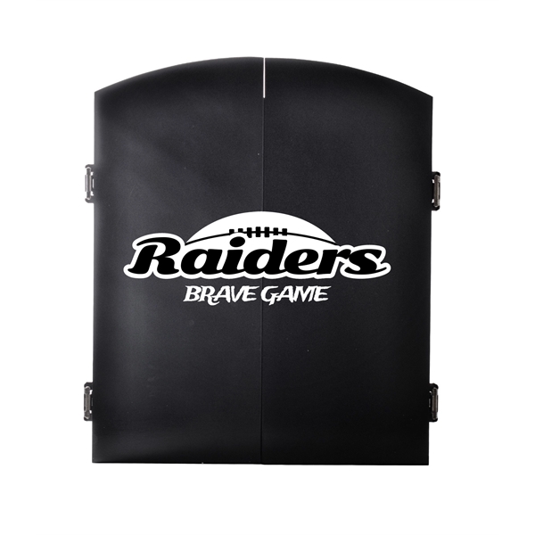 Custom  dart board with solid wood casing, metal hinges and... from ASI 76730 Peerless Umbrella Co Inc