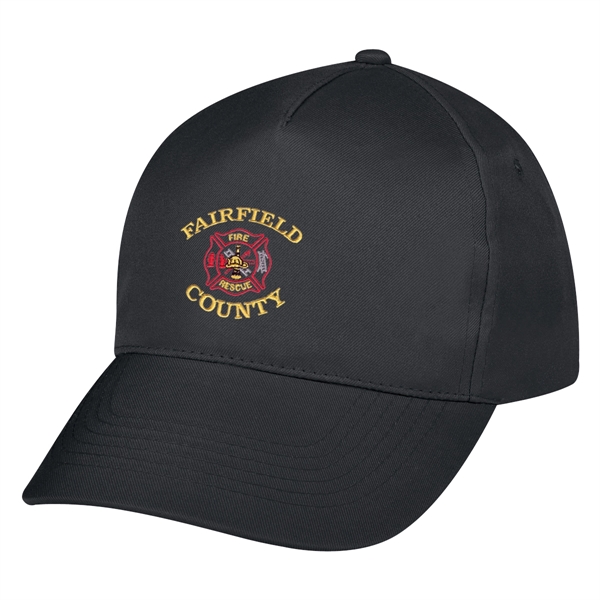 5-panel polyester hat with adjustable self-material strap with hook and loop... from ASI 61125 Hit Promotional Products / Hit®