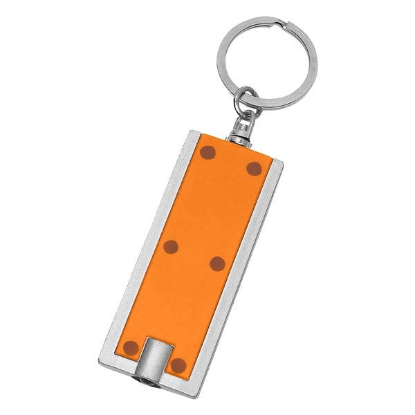 Rectangular LED keychain, batteries included, high power light beam.... from ASI 61125 Hit Promotional Products / Hit®
