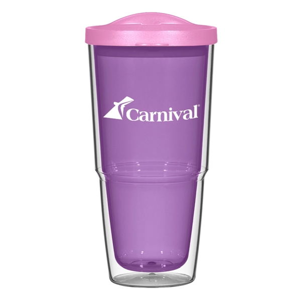 24 Oz. Biggie Tumbler With Lid. Double Wall Construction For Insulation... from ASI 61125 Hit Promotional Products / Hit®