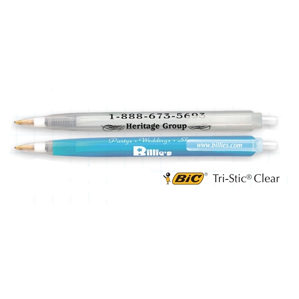Triangular ballpoint clear pen... from ASI 52493 Ennis Inc