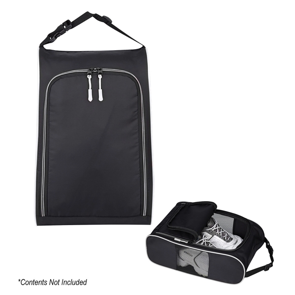 Shoe bag made of 420 denier polyester with a double zippered... from ASI 61125 Hit Promotional Products / Hit®