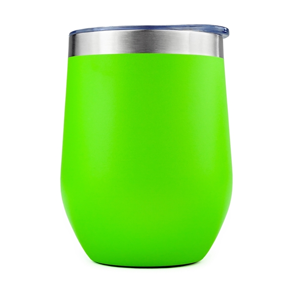 12oz. Powder Coated Stainless Steel Vacuum Insulated Wine Tumbler... from ASI 99030 Zipline / Zipline®