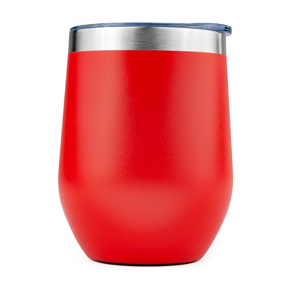 12oz. Powder Coated Stainless Steel Vacuum Insulated Wine Tumbler... from ASI 99030 Zipline / Zipline®