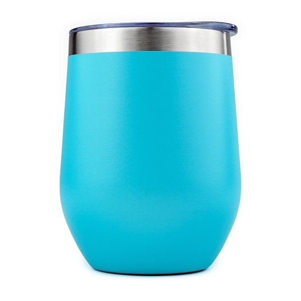 12oz. Powder Coated Stainless Steel Vacuum Insulated Wine Tumbler... from ASI 99030 Zipline / Zipline®