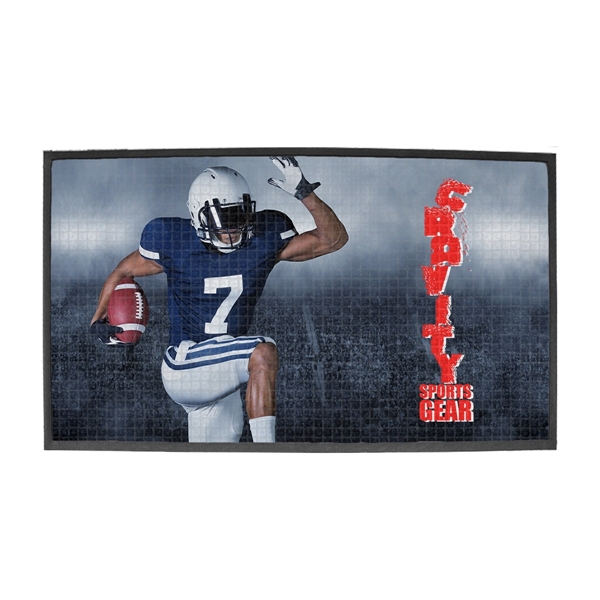 3' x 5' indoor/outdoor floor mat made of polyester with nitrile... from ASI 61125 Hit Promotional Products / Hit®