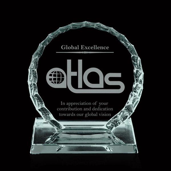 Iceberg Circle Award- 3/8" thick, Jade.... from ASI 84592 St Regis Group / Prestige Glass