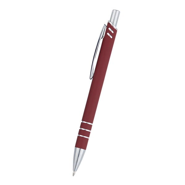 Rubberize, aluminum, plunger action pen.... from ASI 61125 Hit Promotional Products / Hit®